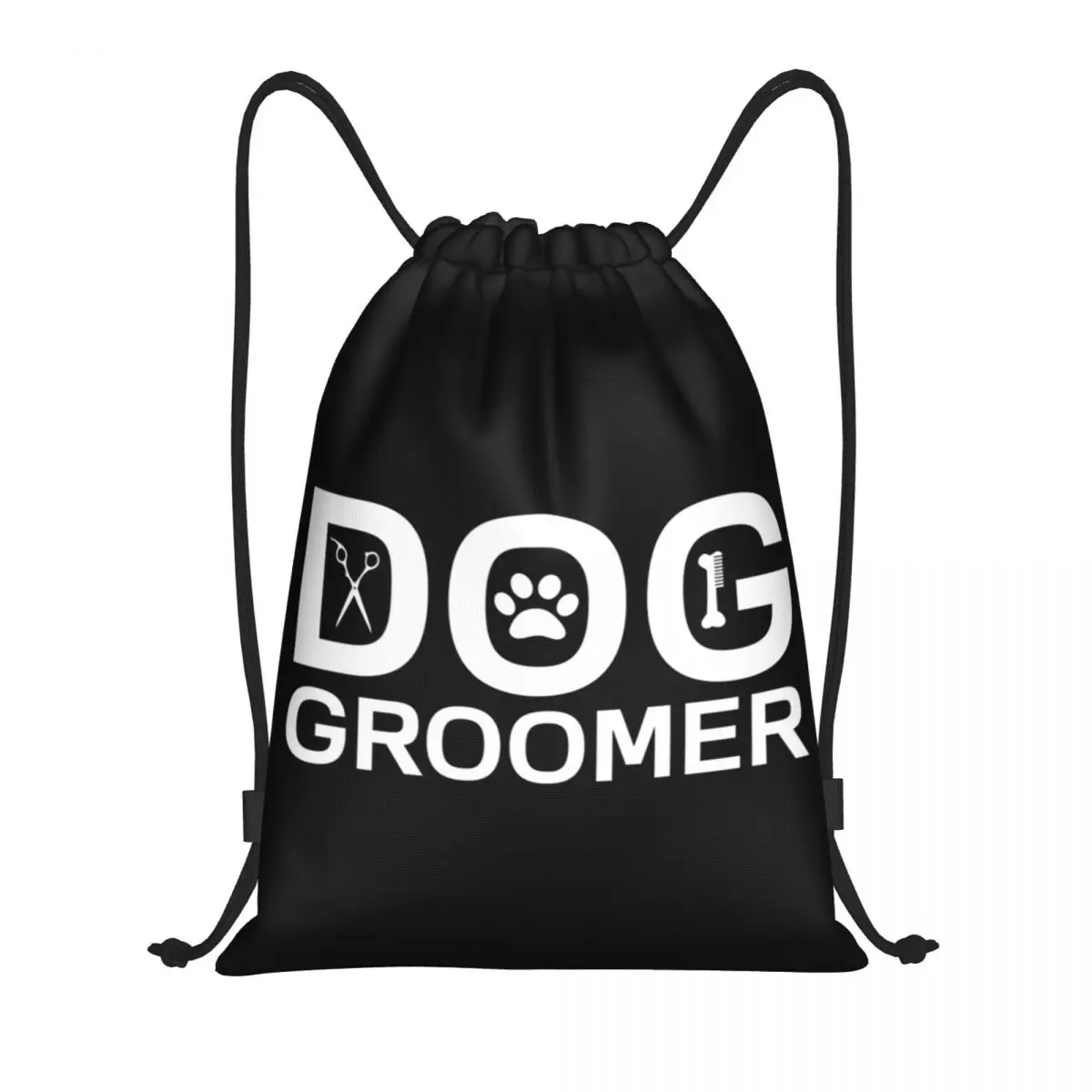 

Dog Groomer Drawstring Bag Women Men Portable Sports Gym Sackpack Animal Pet Training Storage Backpacks