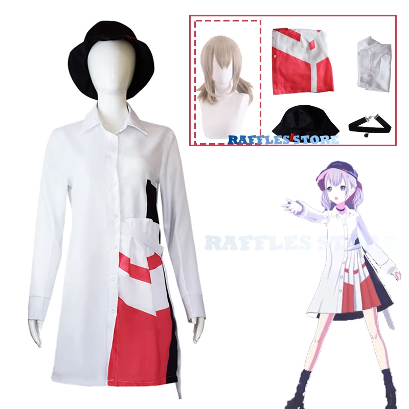 

Azusawa Kohane Cosplay Suit Wig Anime Project Sekai Colorful Stage! Feat. Khn Wig Headgear Halloween Party Dresses Hat