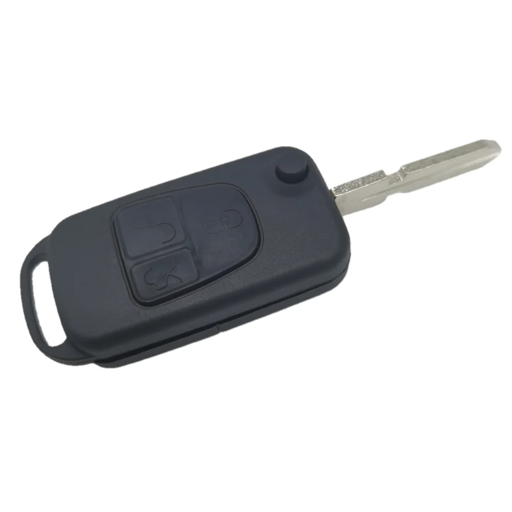 3 Button Flip Remote Key Keyless Entry Case Shell 4 Track Key Cover For Benz MB ML350 ML500 ML320 ML55 AMG ML430