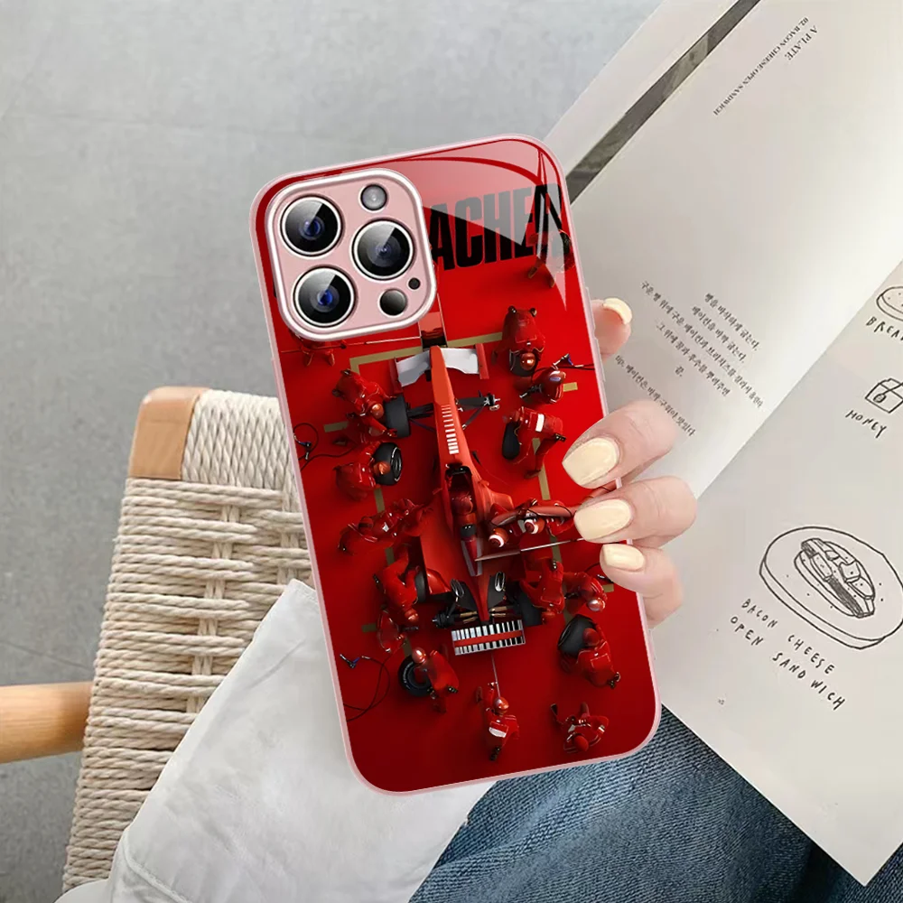 Чехол для телефона Schumacher Formula 1 F1 iPhone 14 13 12 Mini 11 Pro XS Max X XR Plus чехол из закаленного