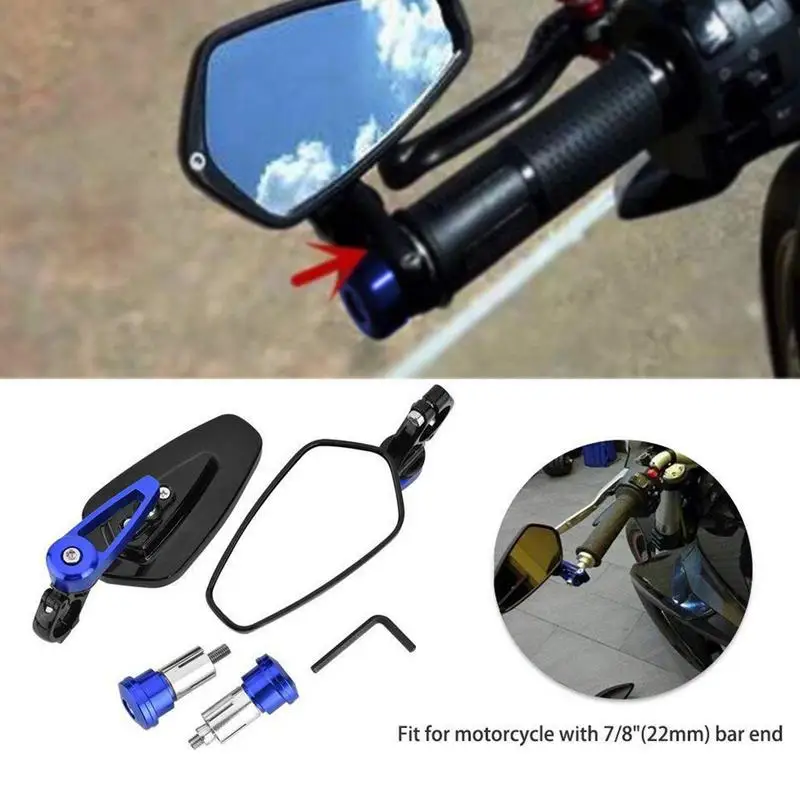 

Motorcycle Mirrors Scooter Bar End Handlebar Mirror Motorcycle Handlebar Mirror For Kawasaki YamahaHonda Suzuki Motorcycle