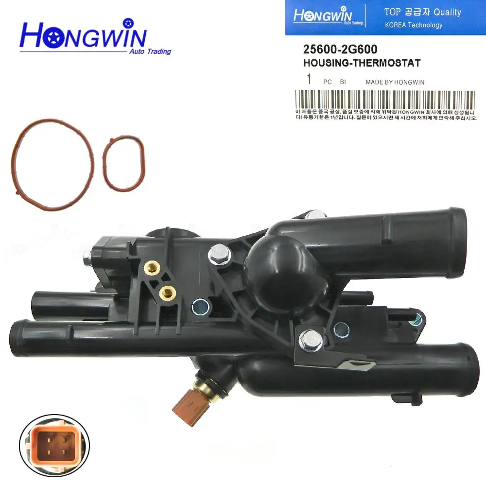 

Корпус термостата в сборе с контролем температуры охлаждающей жидкости двигателя 25600-2G600 для Hyundai Sonata Kia Optima Rondo 2.4L 256002G600