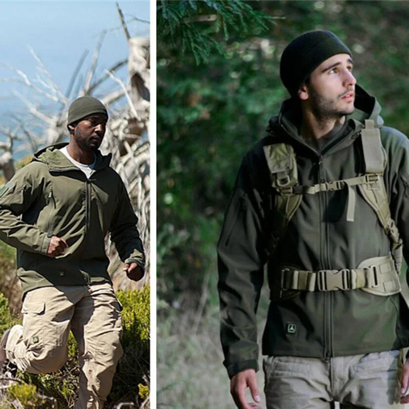 

Outdoor Sport Softshell Jackets Men Fleece Hooded Coat Camouflage Coats for Camping Hiking Mountain Climbing Coat Sports Jacket