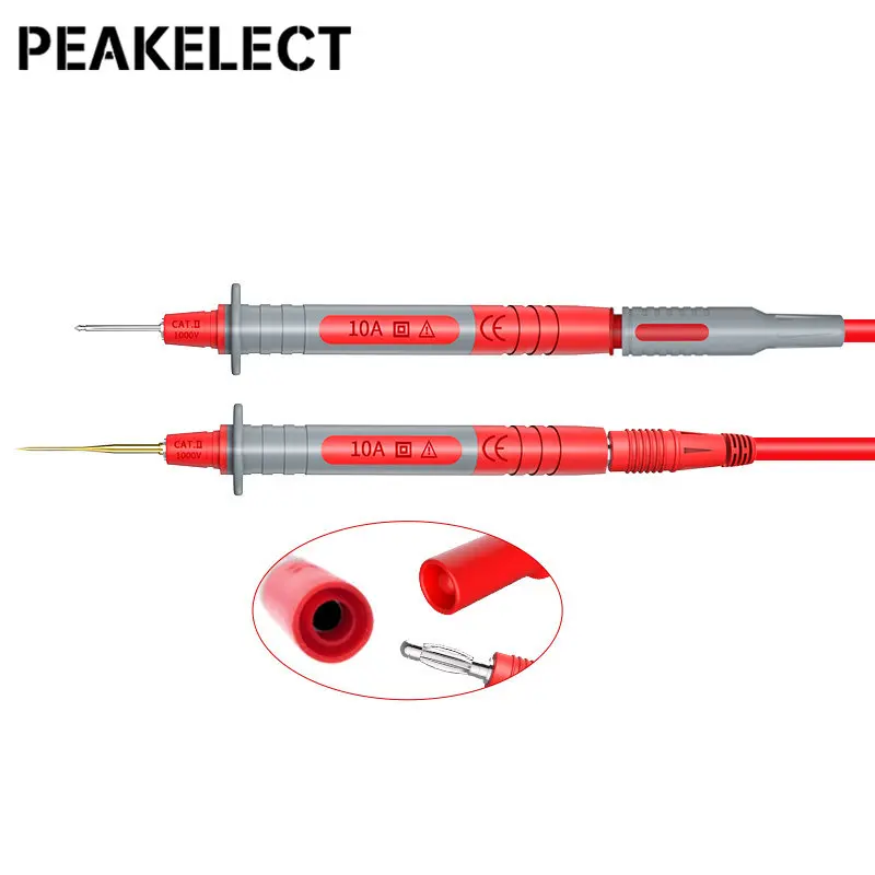 Набор тестовых щупов peakchoose P1300A 4 мм щупы с вилкой типа банан острые иглы 1 мм/2 8 шт. -