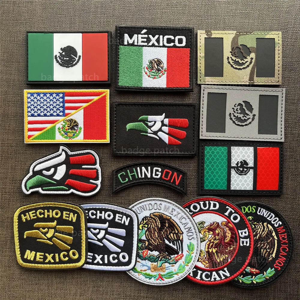 Мексиканская вышитая нашивка с черепом