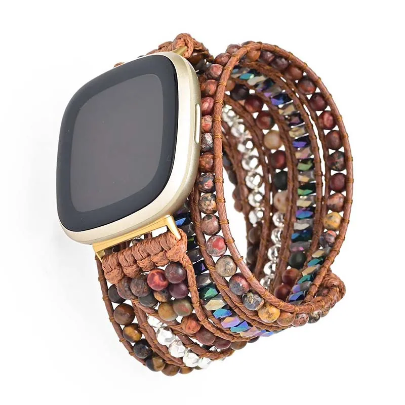 Natural Gemstone Bracelet Strap For Fitbit Versa 1/Versa 2/Versa 3 Band Watchband For Fitbit Sense 2/Versa Lite Strap Wristband