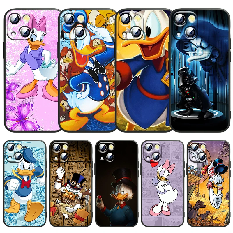 

Anime Comics Donald Duck Phone Case For Apple iPhone 14 13 12 11 SE XS XR X 7 8 6 5 mini Plus Pro MAX 2020 Black Cover FUndas