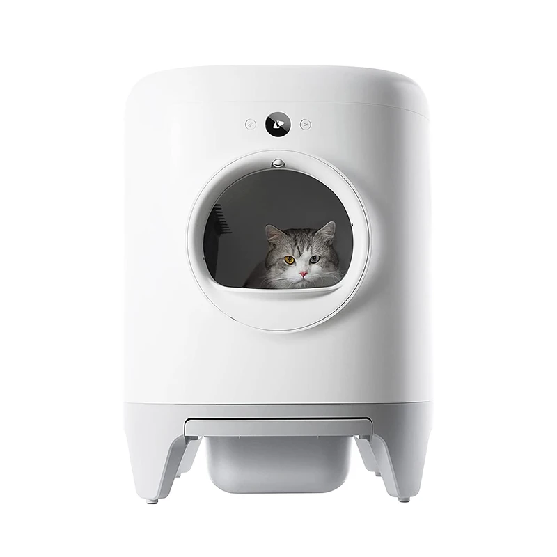 

Amazon Top Sale! 2021 Wholesale White PETKIT PURA X APP Automatic cat Toilet self-cleaning Litter Box with WIFI APP