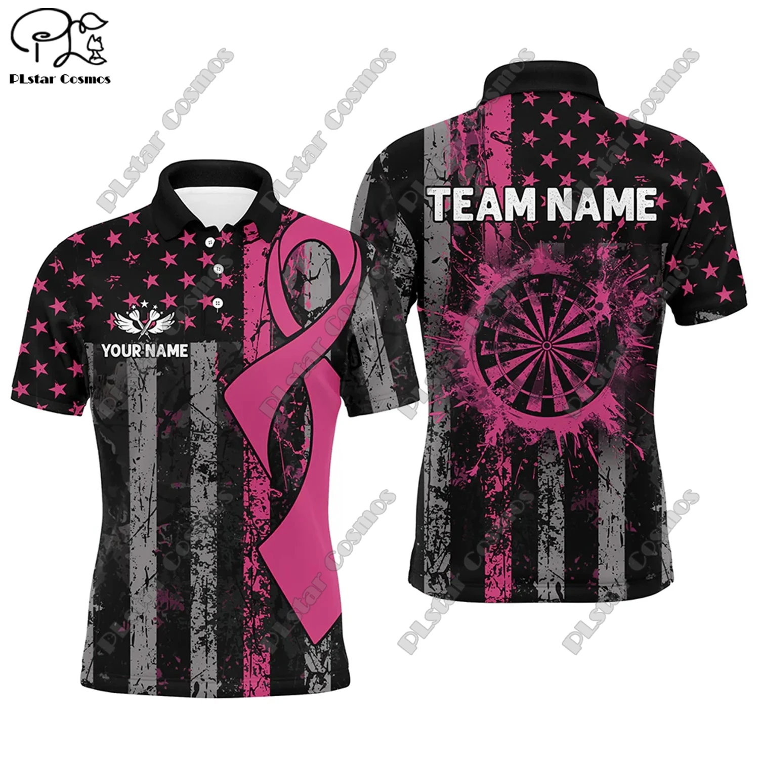 Футболка-поло с 3D-принтом пламени универсальная для отдыха спорта