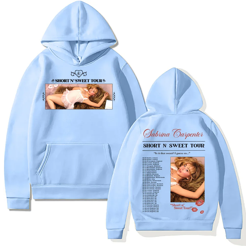 Фото Sabrina Carpenter Short N Sweet 2025 Толстовка Dreamy Sweet Эстетический пуловер Ретро Esthetische Kleding Толстовка Негабаритная толстовка №5