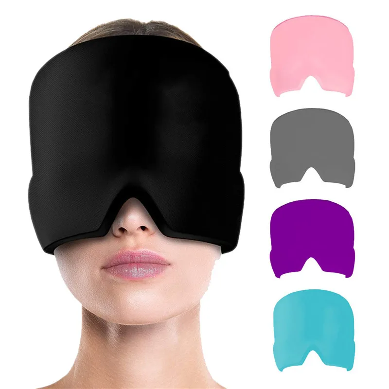

Cold Therapy Headache Head Massager Scalp Massager Ice Headgear Ice Silk Hood Relax Anti-stress Headache Hat Migraine Relief Cap