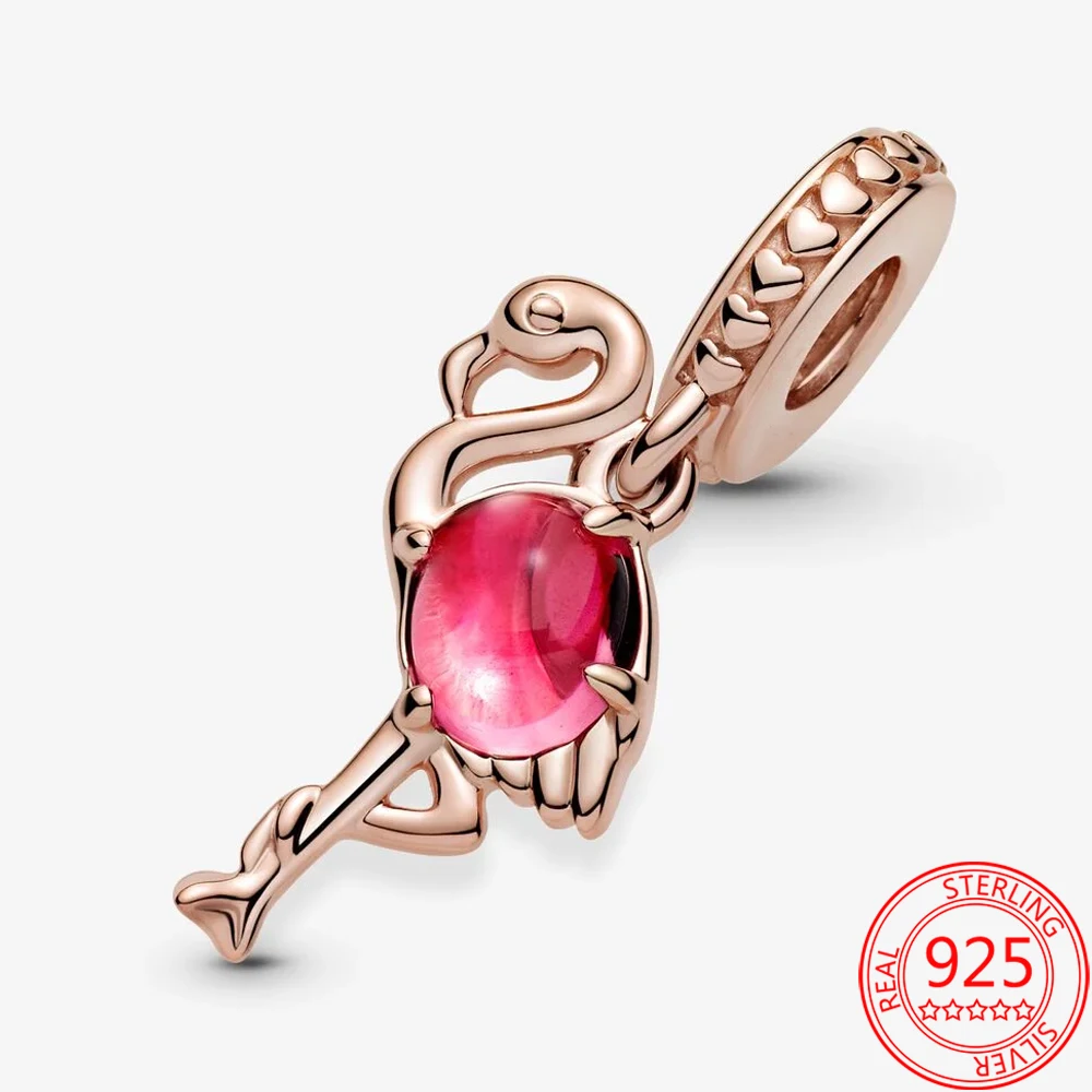 Женский браслет из серебра 925 пробы с розовым муранским стеклом - купить по