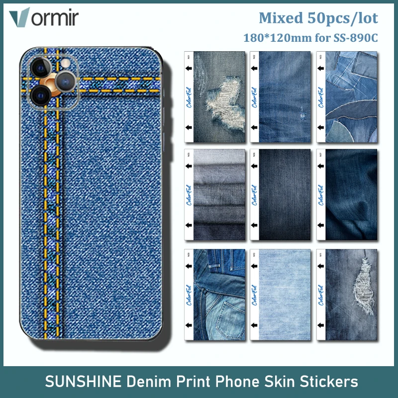 SUNSHINE Mixed 50 Phone Skin Sticker for Cut Machine Mobilephone Back Cover Protector Skins Movies Back Glass Protective Films