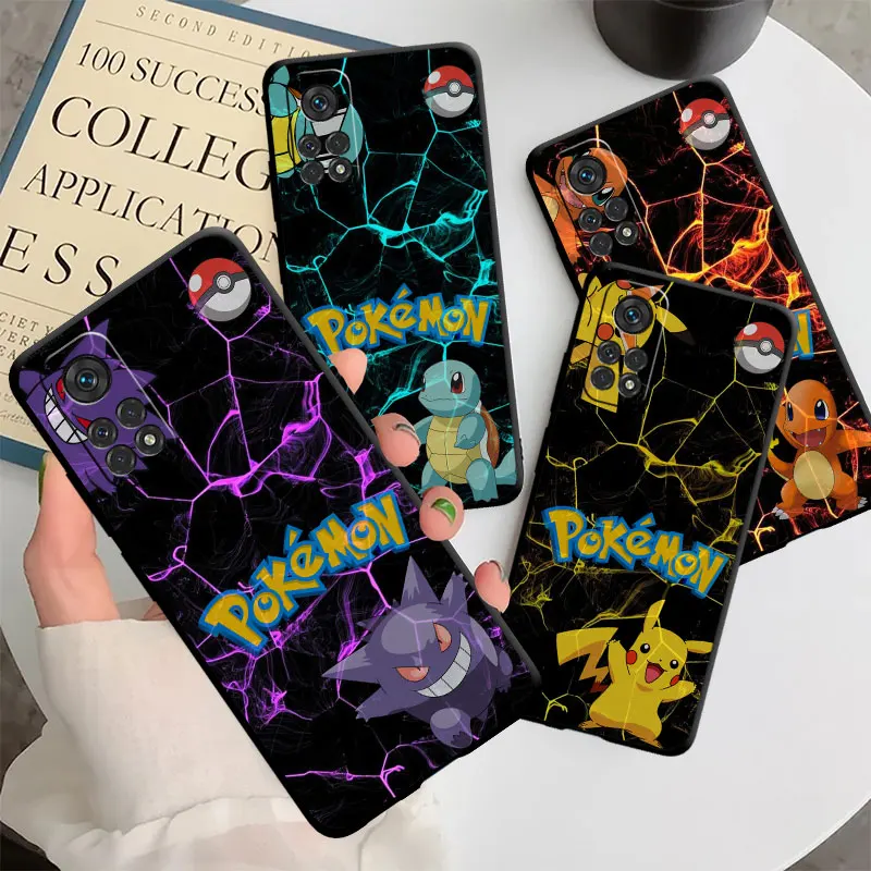 

Phone Cover Case For Xiaomi Mi 12 11 12S 11X 10 11T 10T 9T Pro 12T 10S 11 Ultra Note 10 Lite Soft Coque Pokemon Pikachu Gengar