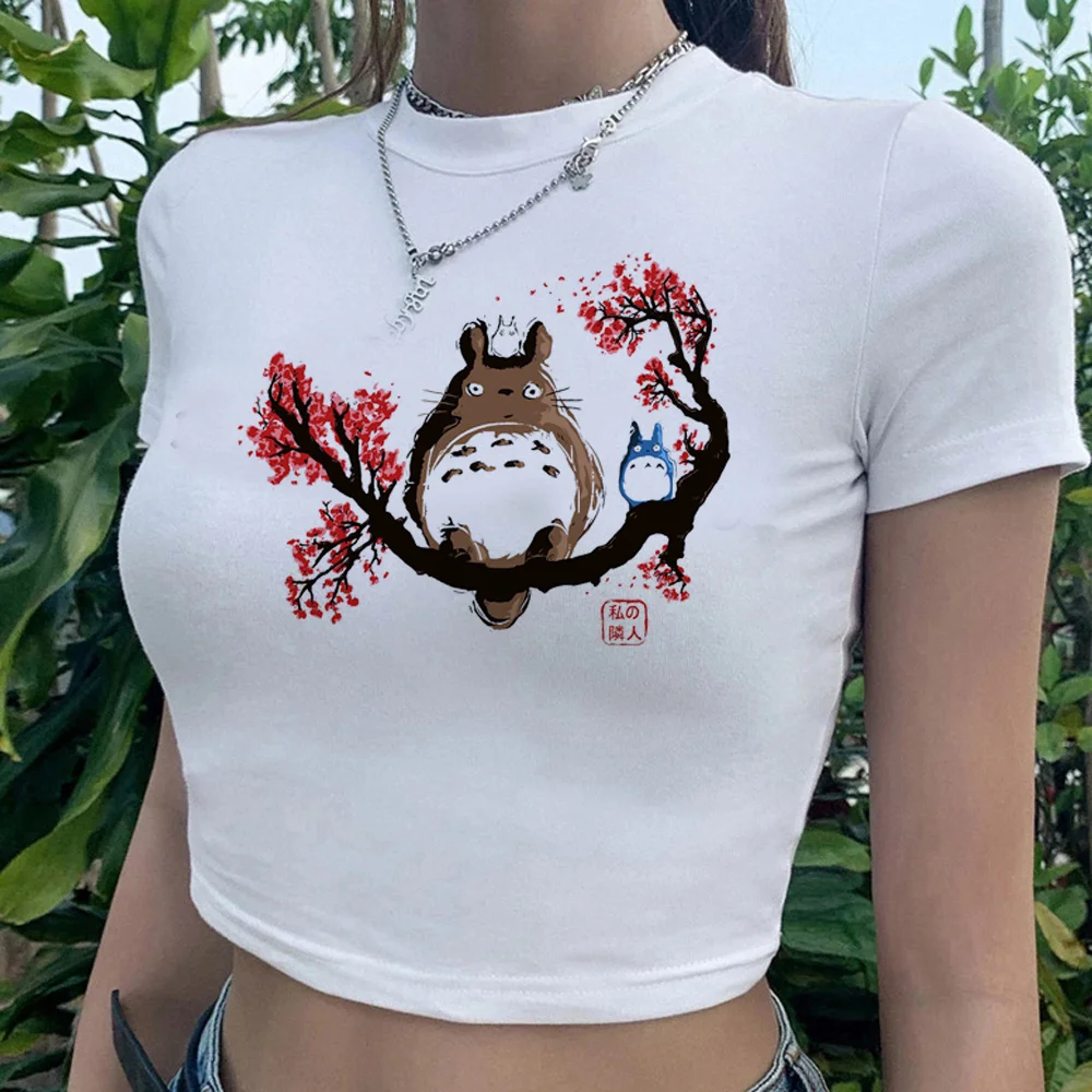 

Japanese Miyazaki Hayao fairy grunge goth crop top Female hippie fairy grunge aesthetic Kawaii tshirt