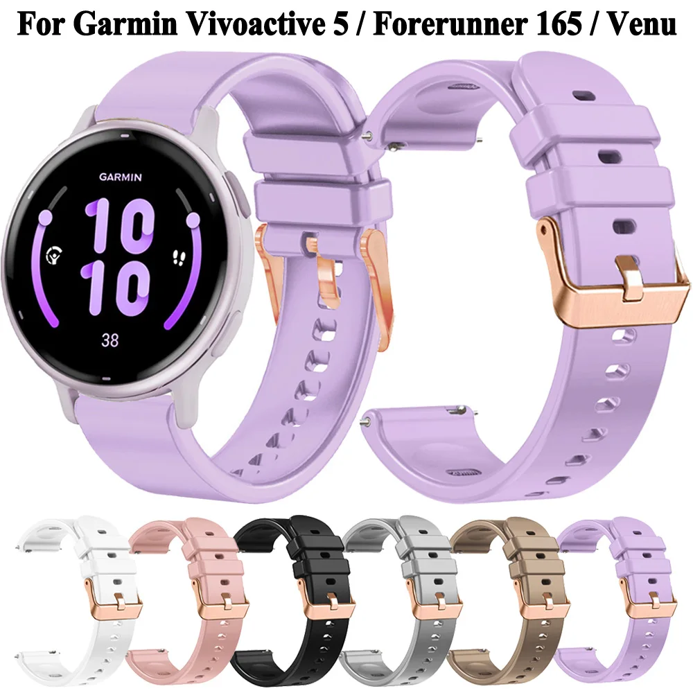 Для Garmin Vivoactive 5 3 браслет-ремешок для Forerunner 165 55 245 645 Venu Sq 2 Plus сменный браслет умных