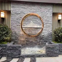 Water curtain water feature wall Fountain Spillway Fish pond garden courtyard stainless steel waterfall water outlet water wall