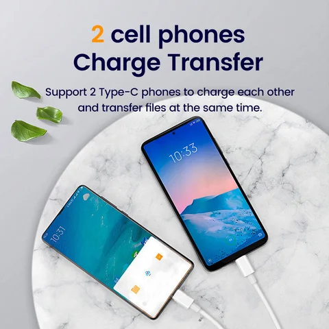 Кабель зарядный Elough, 60 Вт, 0,3 м, с Type C на Type C