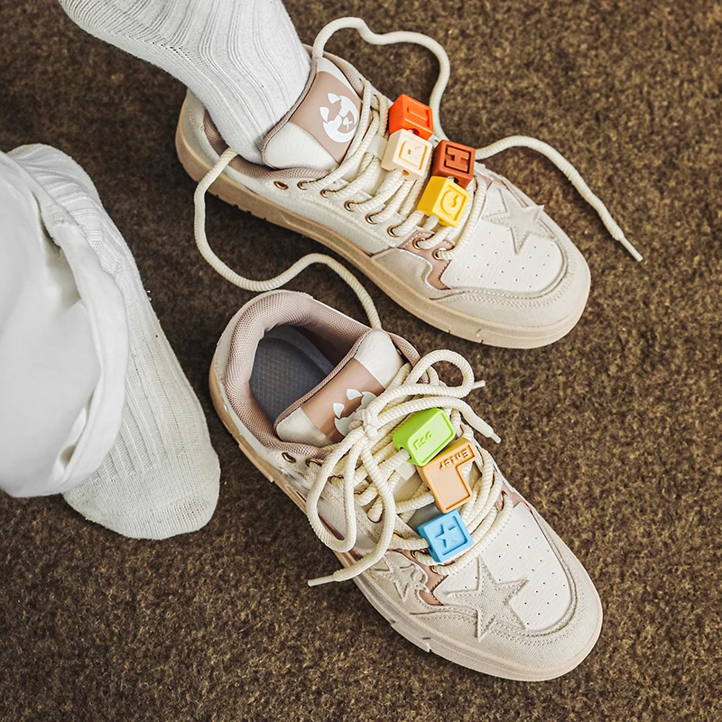 

Unisex Sneakers Trend Fashion Shallow Lace-up Breathable Non-Leather Casual Shoes Non-slip Hard-Wearing Comfortable Men's Shoes