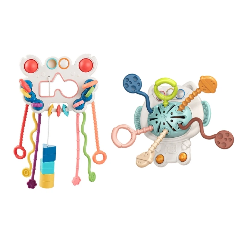 

Silicone Pull String Interactive Toy Safe Teething for Toddlers Age 18 M+