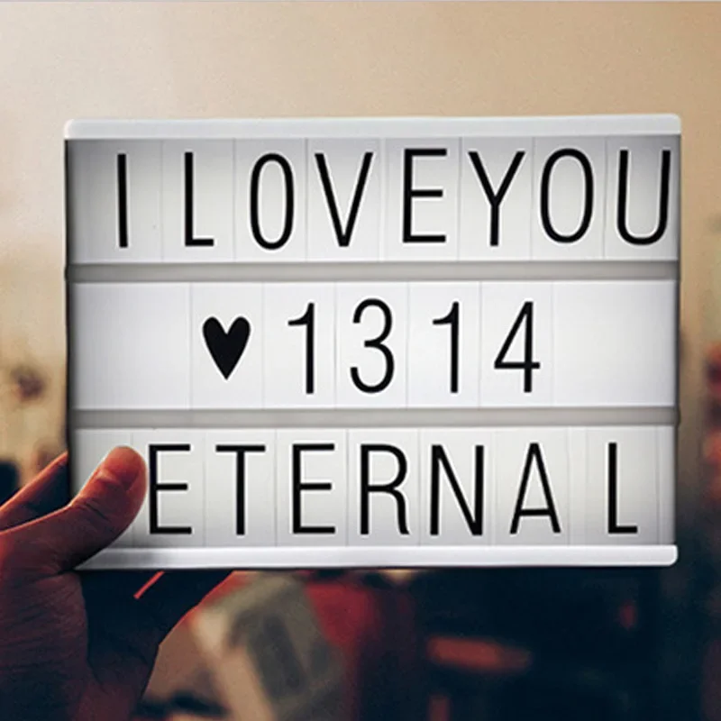 

Питание от батарейки/USB, A4, A5, A6, кинотеатр, светодиодная подсветка, коробка для букв, «сделай сам», световой короб, настольное украшение для вечерние НКИ, свадьбы, Рождества