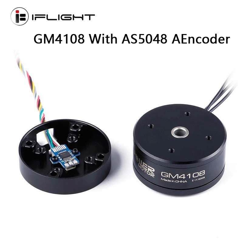

IFlight iPower GM4108 With AS5048 AEncoder Brushless Gimbal Motor for Applicable camera Stabilization 600-1200grams 5N/7N/GH2