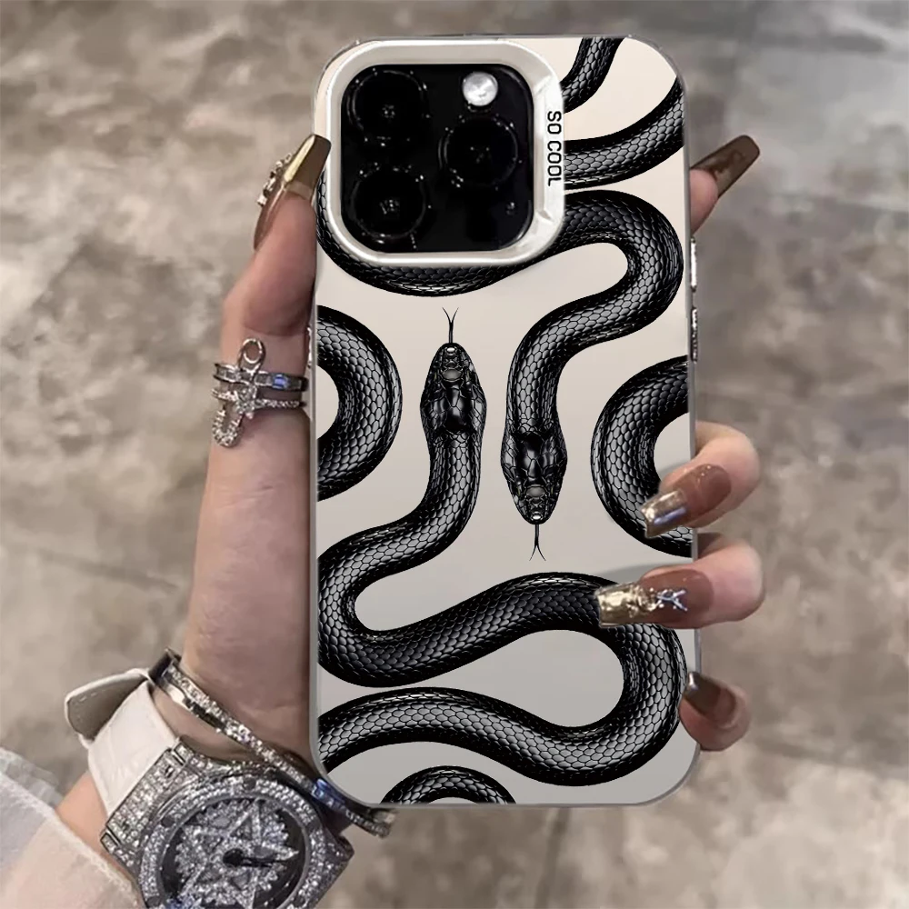 Фото Чехол Dark Aesthetic Coiled Snake Minimal для Samsung Galaxy S26 S25 S24 S23 Ultra S22 Plus S21 FE A56 A55 A54 A53 A36 A34 A33 №1