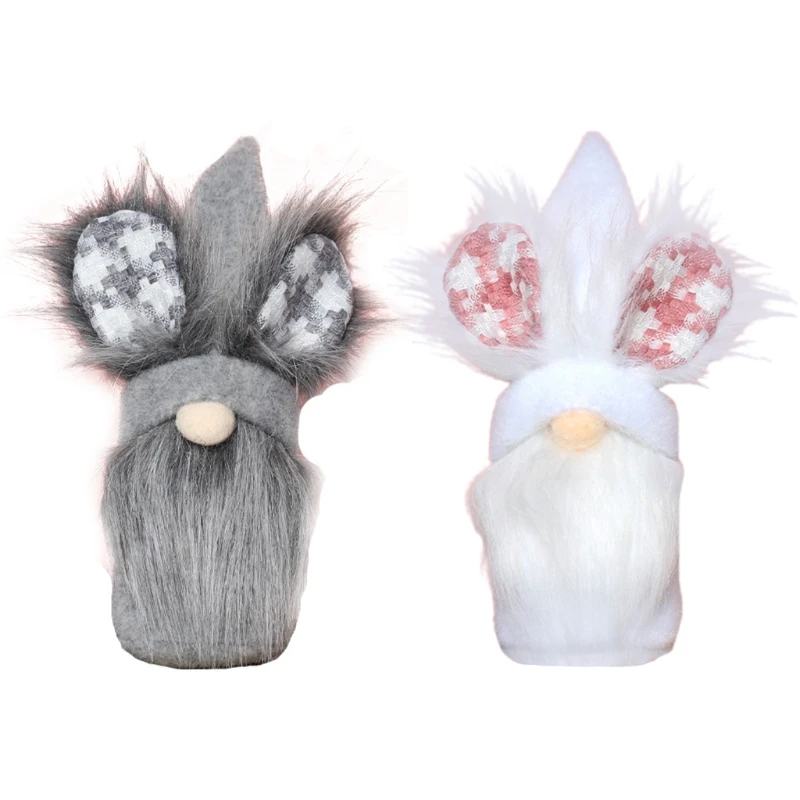 

2022 New Easter Decorations Bunny Gnome Plush Faceless Doll Swedish Tomte Dwarf Figurines Home Table Decor