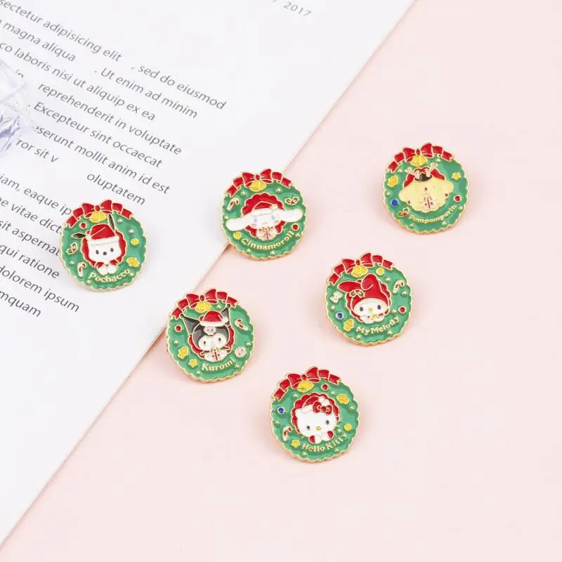 

Hellokittys Kawaii аниме Sanrio пин мультфильм милый Коричный мимелоди Творческий значок ювелирные изделия Рождественский лучший подарок