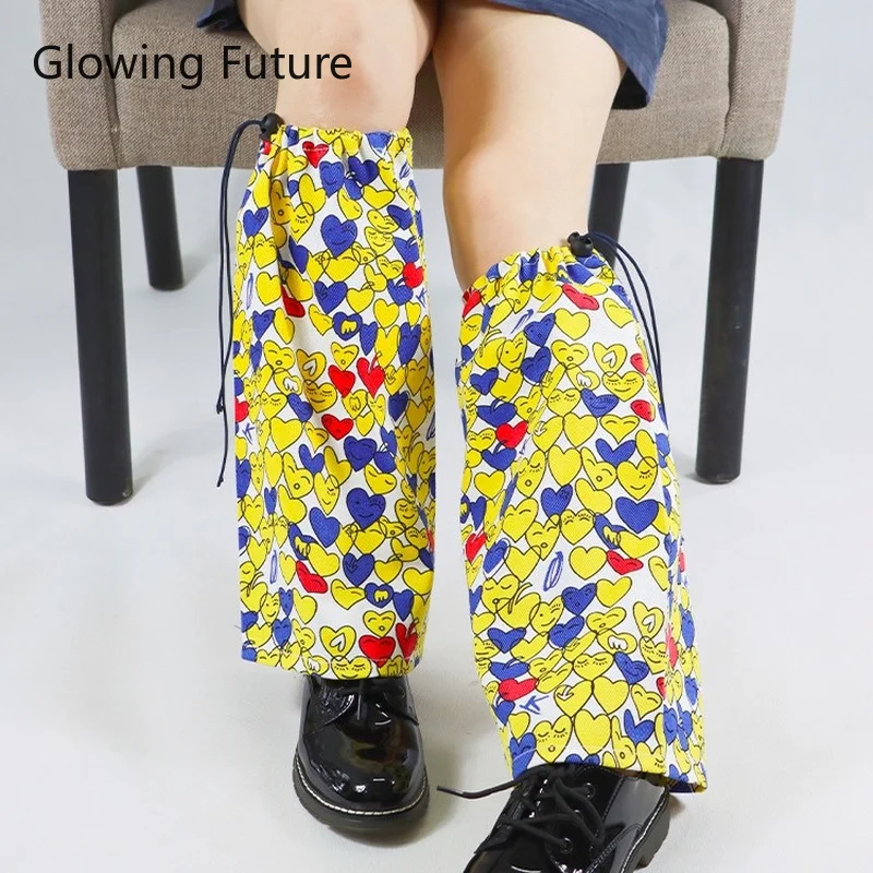 2022 New Fashion Lolita Women Leg Warmers Cute Kawaii Japanses Style Legwarmers Middle Tube Leg Warmers Woman Printed Calf Socks