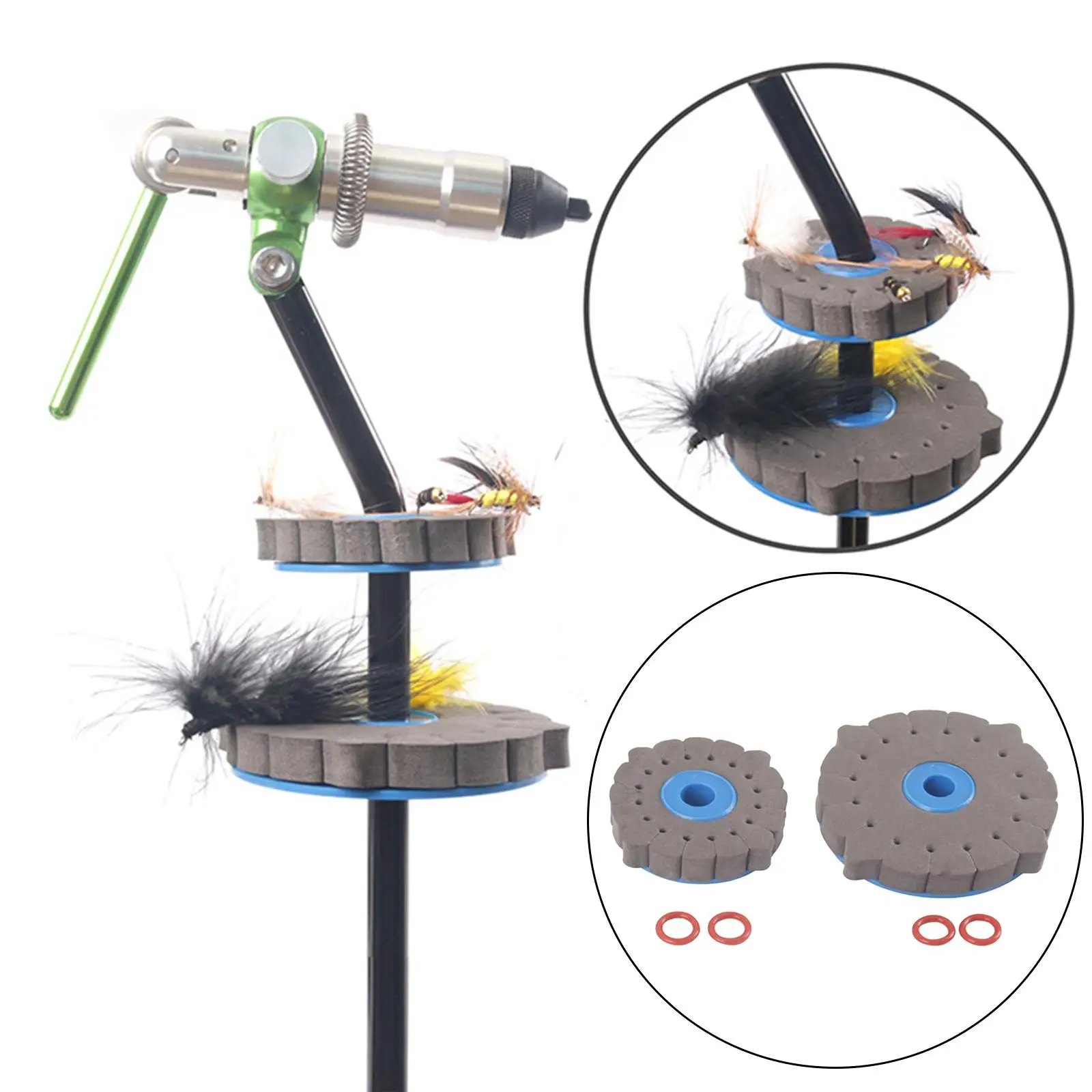 

2 шт., вешалки из пены для завязывания мушек