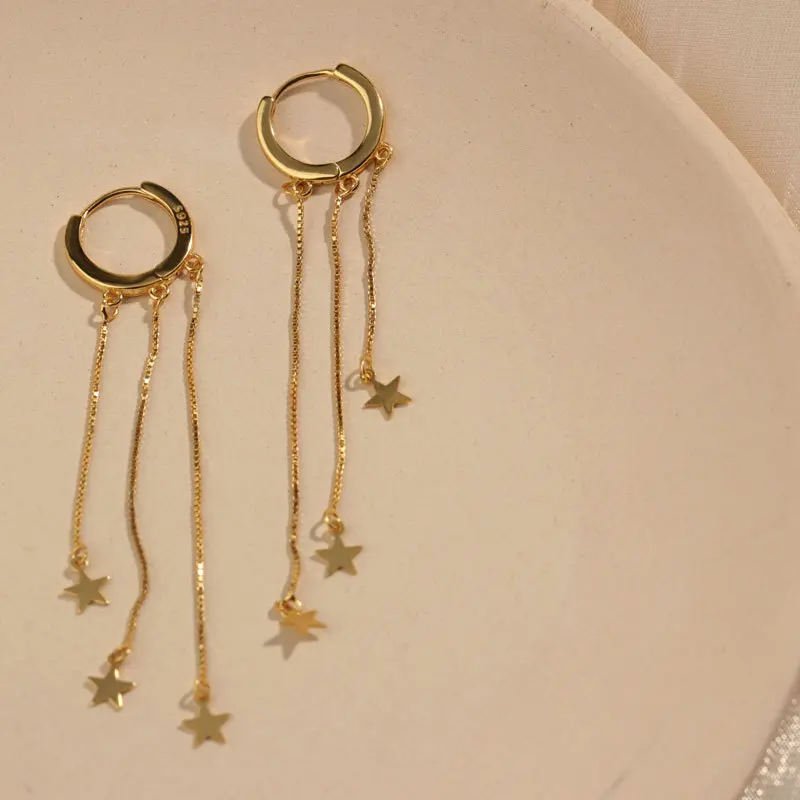 Серьги женские длинные из серебра 925 пробы кольцо с кисточкой осень 2021 | Украшения