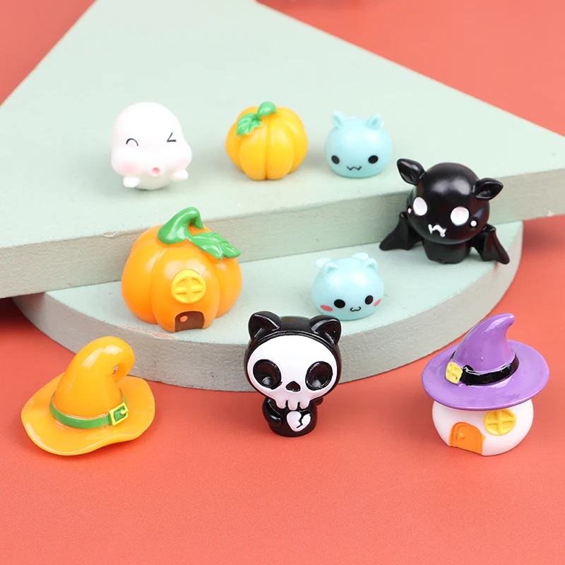

New Cute Halloween Animals Flat Back Resin Cabochons Scrapbooking DIY Jewelry Craft Decoration Doll house accessories