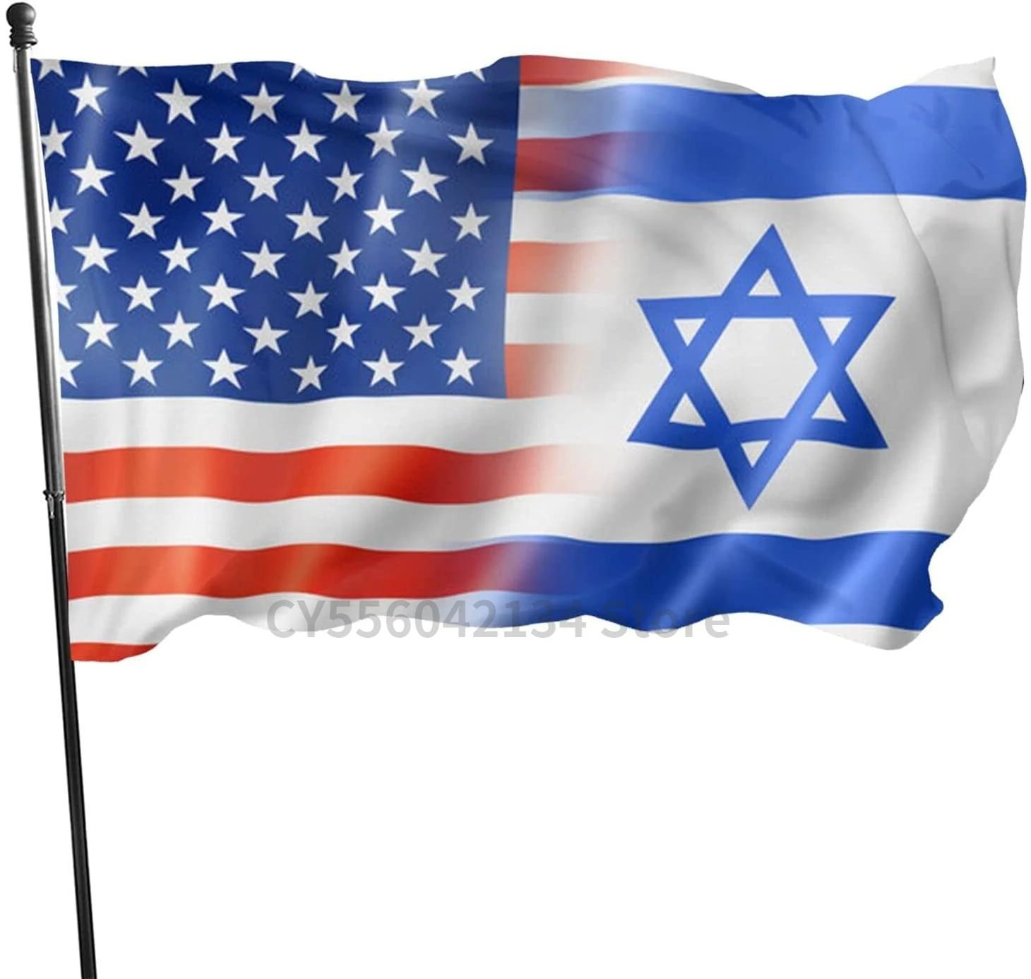 

American Flag And Israel Flag Flag 3x5 Ft Outdoor Garden Decor Home House Banner Uv Fade Resistant