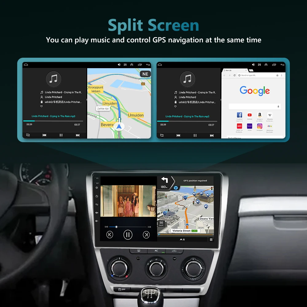 Автомагнитола AMPrime 8 + 128 ГГц Android 10 дюймов GPS сенсорный экран Wi-Fi Bluetooth |
