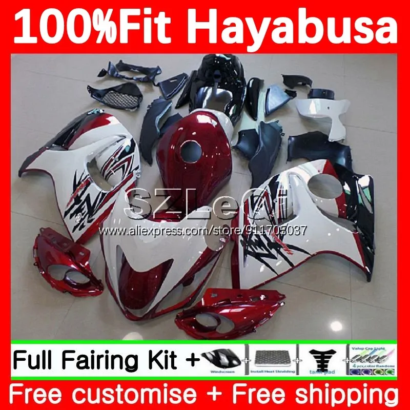 

Dark red Injection For SUZUKI GSXR-1300 Hayabusa GSXR 1300 CC GSXR1300 08 09 10 11 12 13 14 15 16 17 18 19 Fairings 88LQ.8