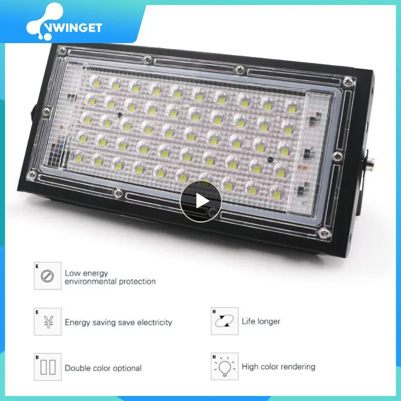 

Светодиодный прожектор, 1 ~ 5 шт., 50 Вт, 220 В, уличный прожектор, IP65, водонепроницаемый фонарь, Холодный/теплый белый, красный, зеленый, синий RGB прожектор