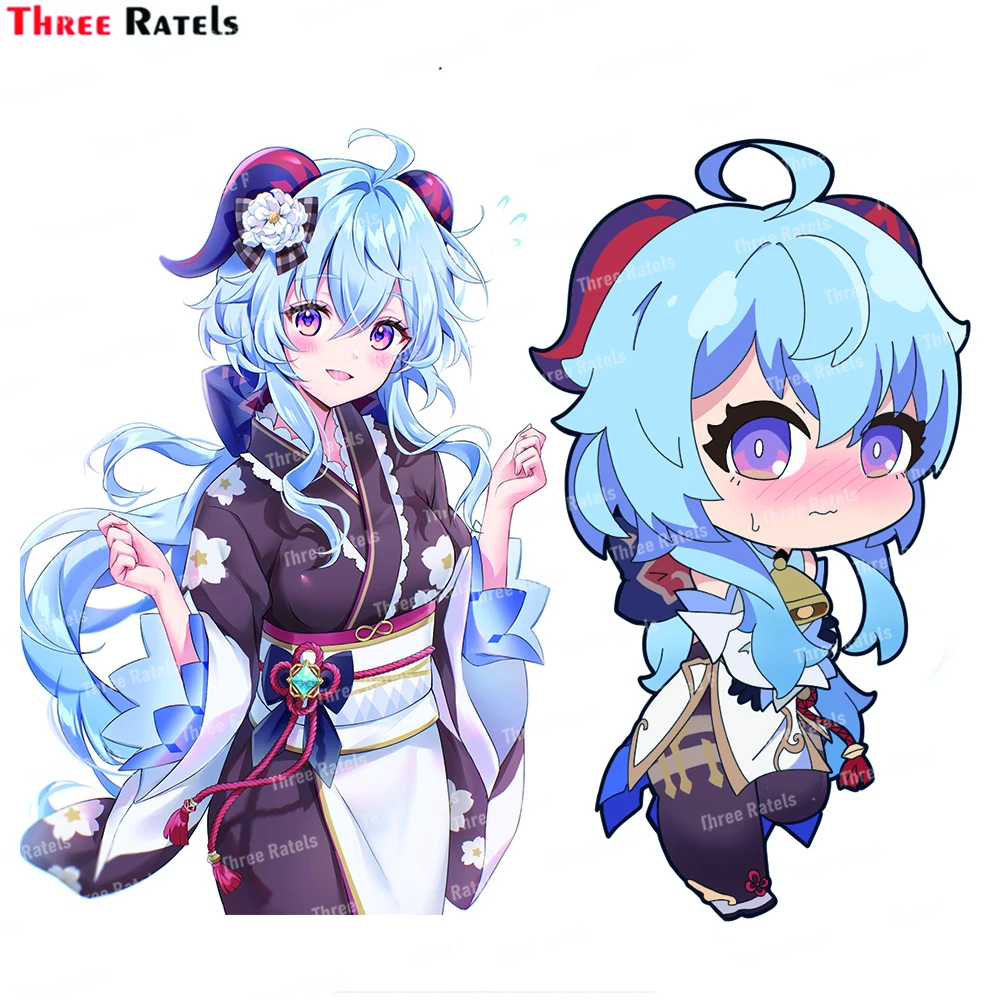 

Three Ratels J868 Ganyu Genshin Impact Car Decoration Stickers Japanese Anime Decals For Laptop Luggage Skateboard