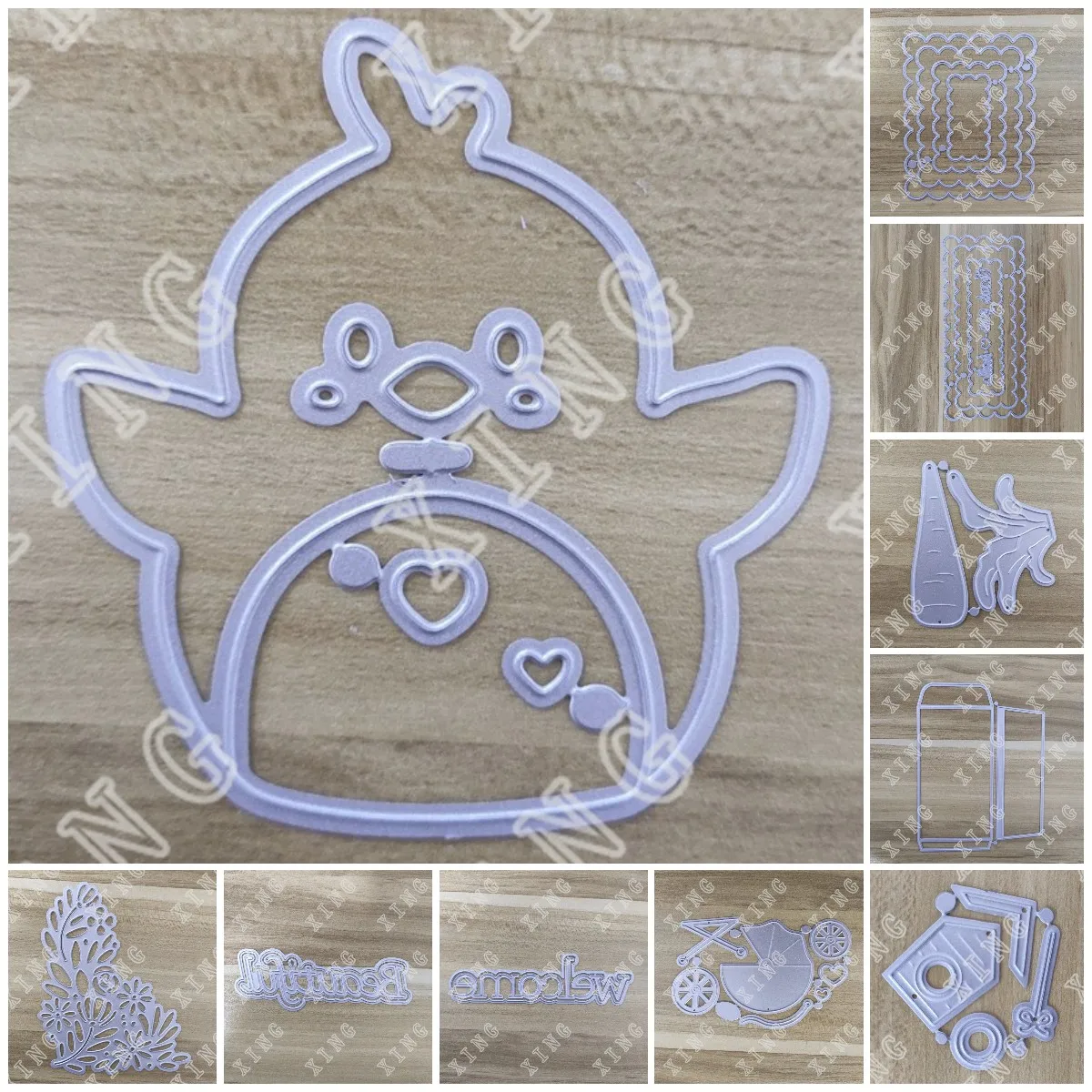 

Butterfly Chick Cart Radish Wavy Border Metal Cutting Dies 2022 Hot Sale Diy Scrapbooking Paper Gift Card Coloring Craft Molds