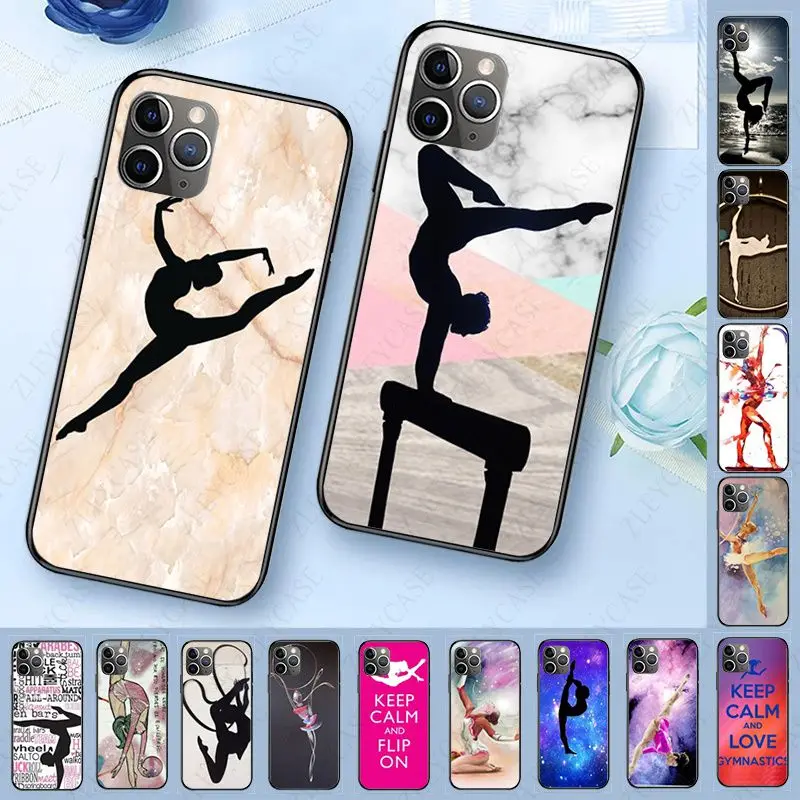 

Phone Cover For iphone 14PLUS 12pro 13pro 11pro max 5s SE 6s 7 8plus x xr xsmax 12mini 13mini cases I Love Gymnastics sports