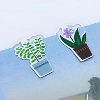 plant bookmark multiple plants green cactus pin metal leaf bookmark metal bookmark to book marks book marker book accessories