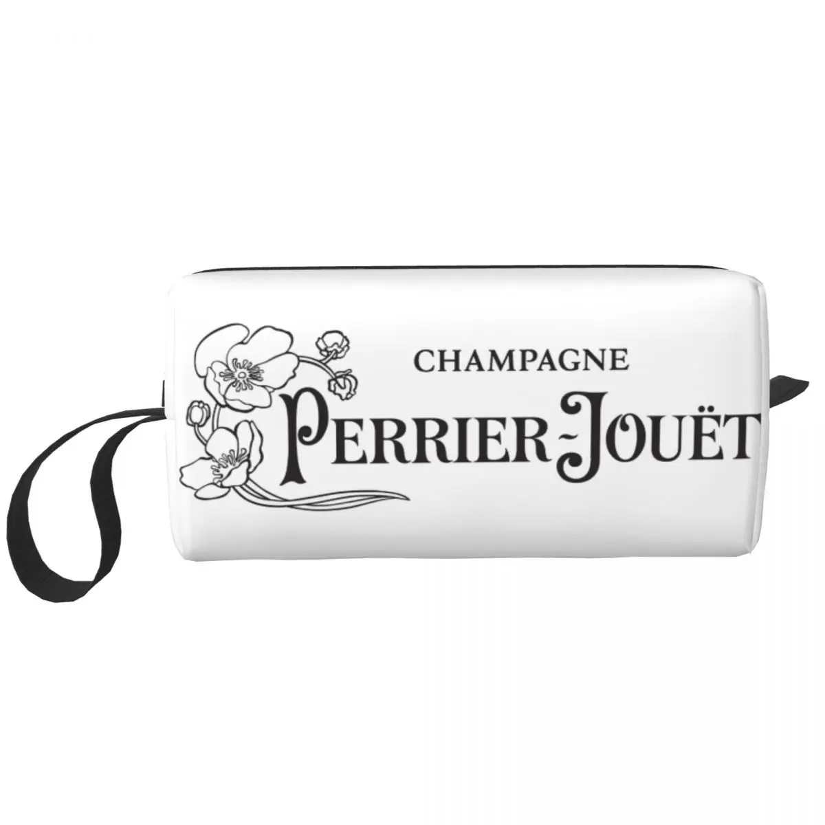 

Cute Perrier Champagne Jouets Logo Travel Toiletry Bag for Women Cosmetic Makeup Organizer Beauty Storage Dopp Kit