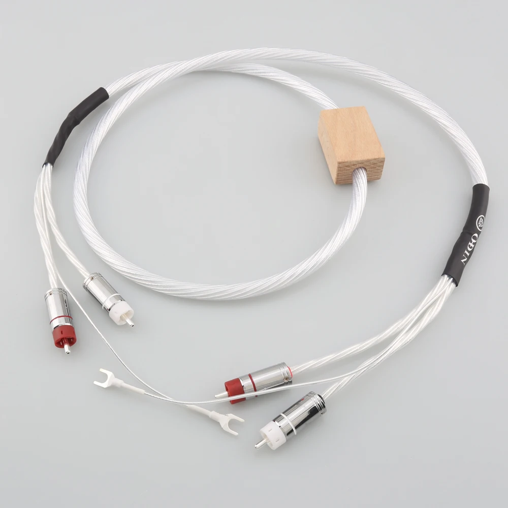 HI-END Nordost Odin 2 посеребренный телефонный кабель RCA тонарма с заземляющим проводом |