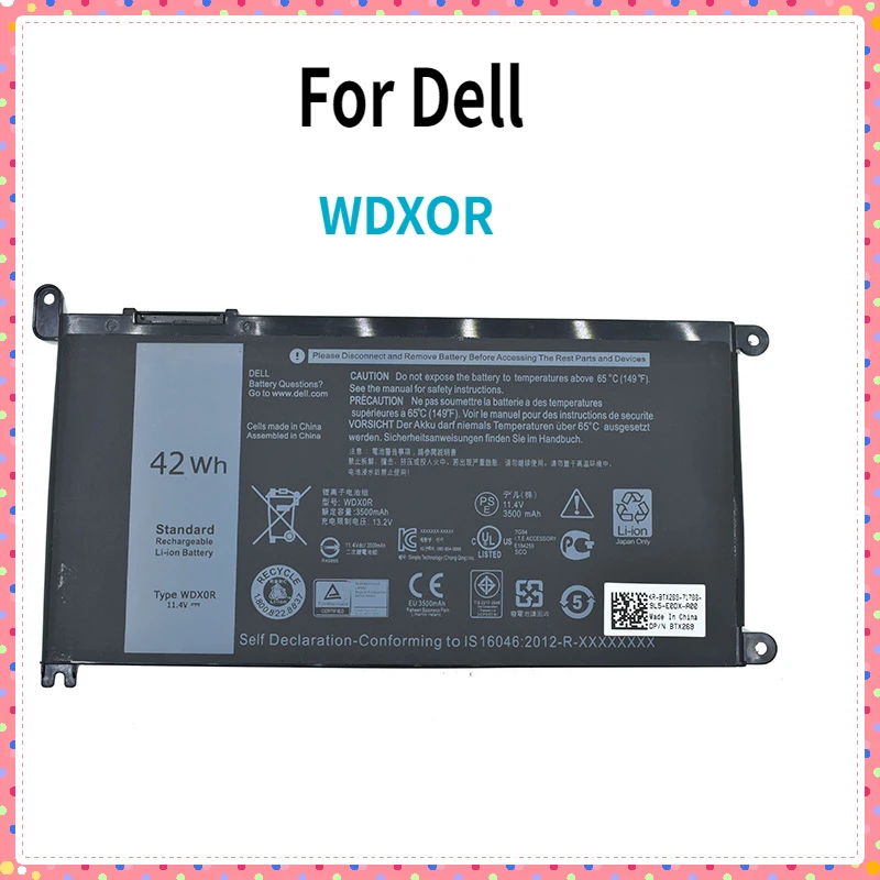 WDX0R WDXOR для DELL Inspiron 13 5378 5468 5368 5538 7579 P61F 11 4 В 3500 мАч аккумулятор ноутбука и аксессуары