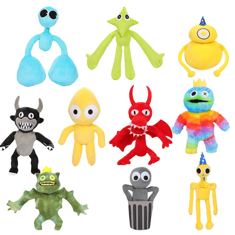 

The Figure Doors Plush Toys Horror Game Doors Character Figure Toys Soft Stuffed Rainbow Friends Plushies Gift For Kids