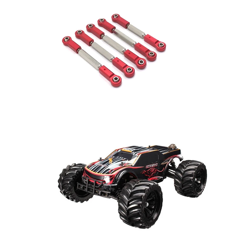 

Металлическая рулевая звеньевая тяга, 5 шт., модель EA1018 EA1019 для JLB Racing CHEETAH 11101 21101 J3, запчасти для скоростного радиоуправляемого автомобиля