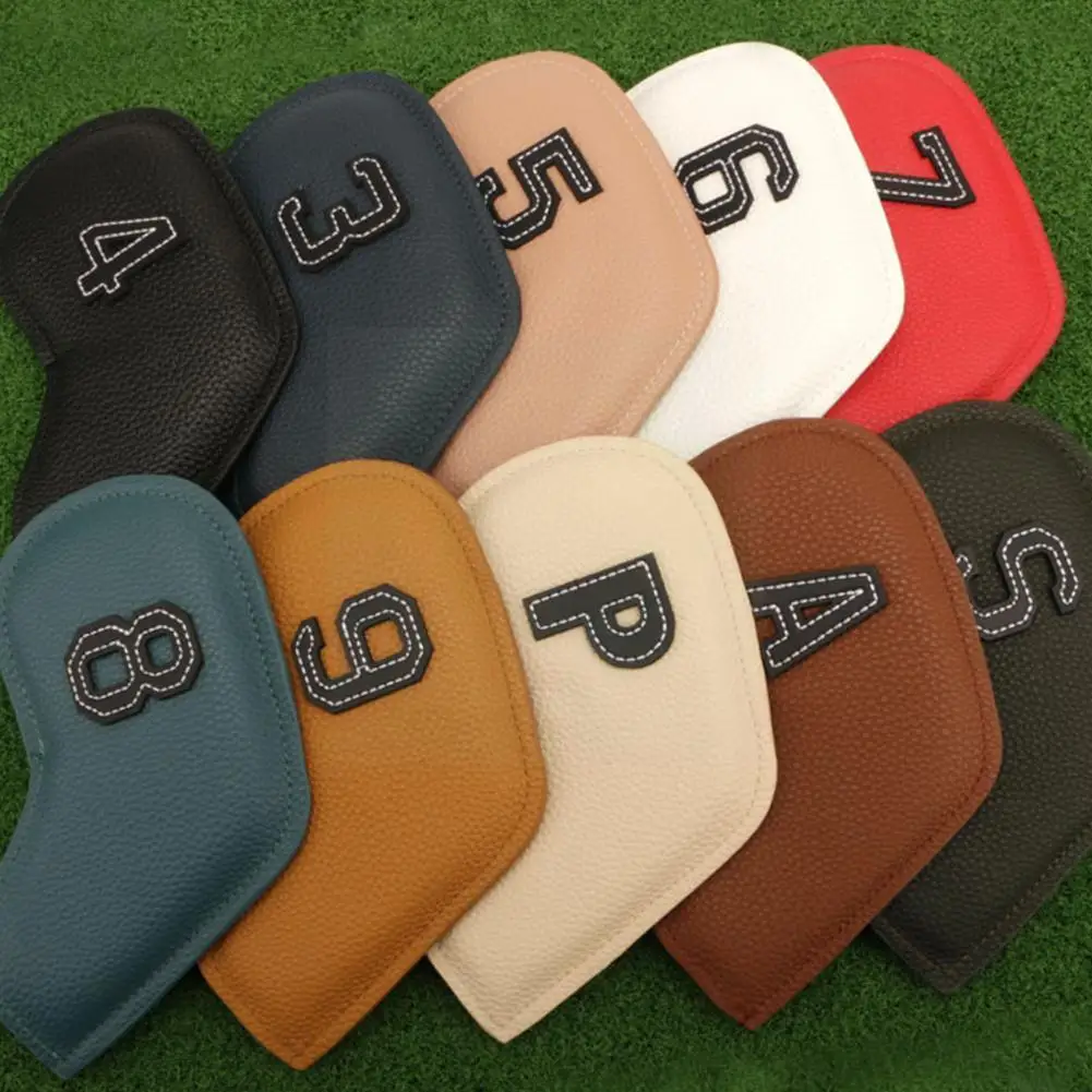 

10pcs/set Golf Iron Cover 4-9,p,s,a,x , Club Sport Golf Number Embroidery Cover Accessories Training Equipmen M3k1