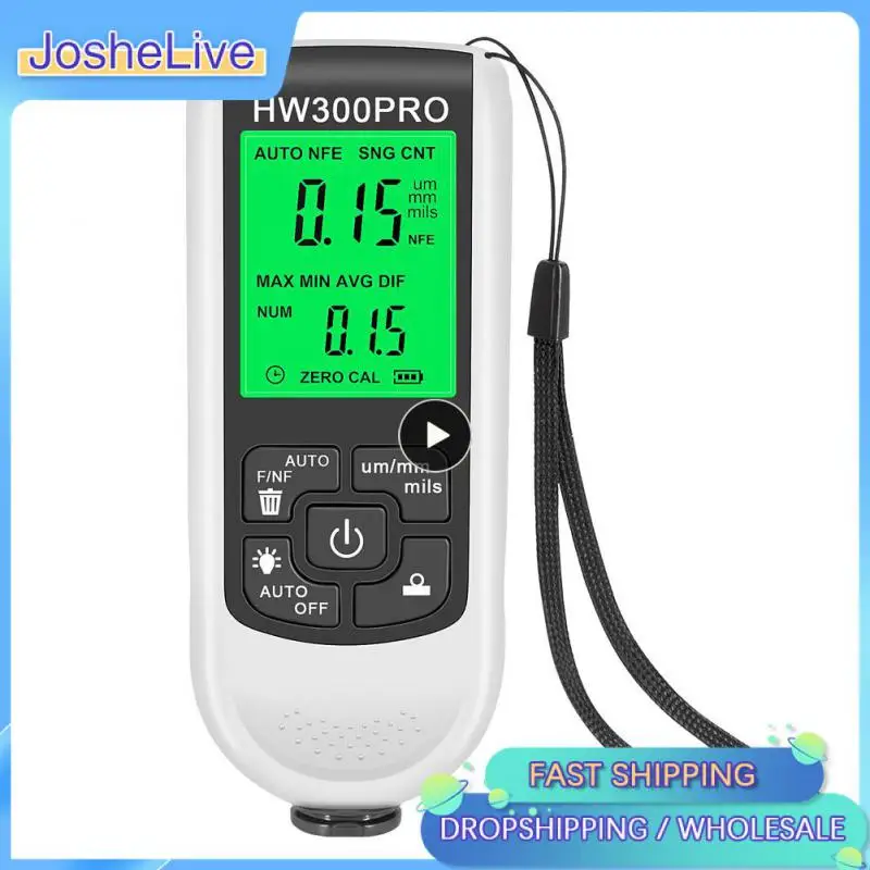 

Digital Depth Gauge Coating Thickness Tester Hw-300pro Automobile Thickness Tester Ultra-precision Digital Backlight Lcd