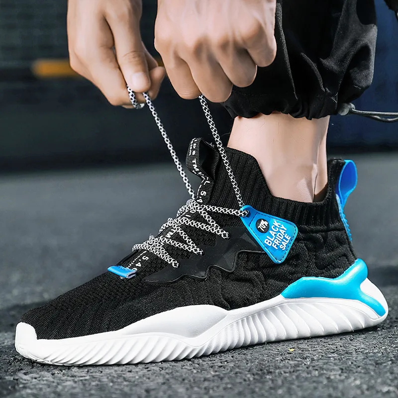 Breathable Fabric Men Running Shoes Fashion Beige Men Sneakers Comfortable Platform Men Walking Sport Shoes Tenis Masculino 2023