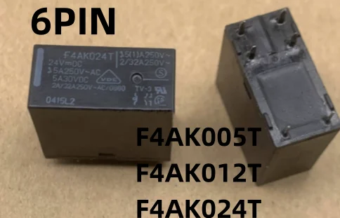 Новинка 10 шт./партия F4AK005T 5VDC F4AK012T 12VDC F4AK024T 24VDC 6PIN 5A